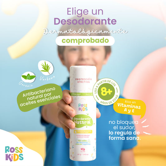 Desodorante Natural <br> Ross Kids Roll On x 80g